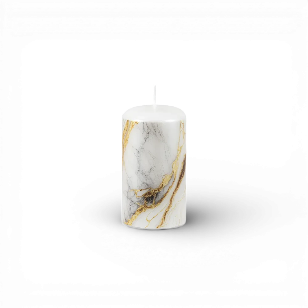 Unipar - Svíčka Marble White 60x110mm